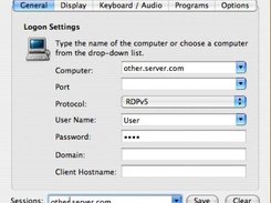 Session saving and loading system