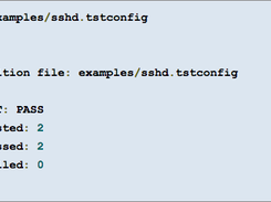 Tstconfig report