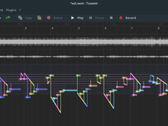 Closeup of a midi track