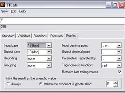 Display tab