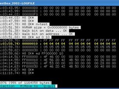 The logfile viewer with some text selected