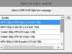 Select a video quality