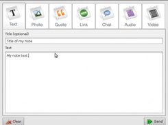 Main window (text post)