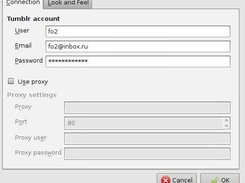 Settings window