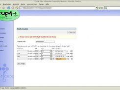Sample template with error message