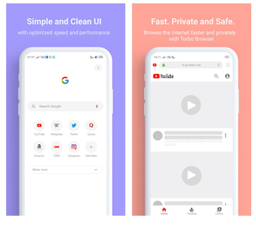 Turbo Browser Screenshot 1