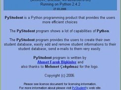 PyStudent About GUI