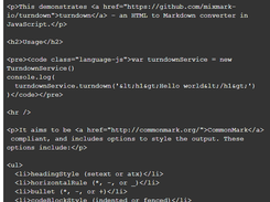 Turndown Screenshot 1