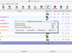 Turn Watcher keeps track of damage and current hit points of all combatants.