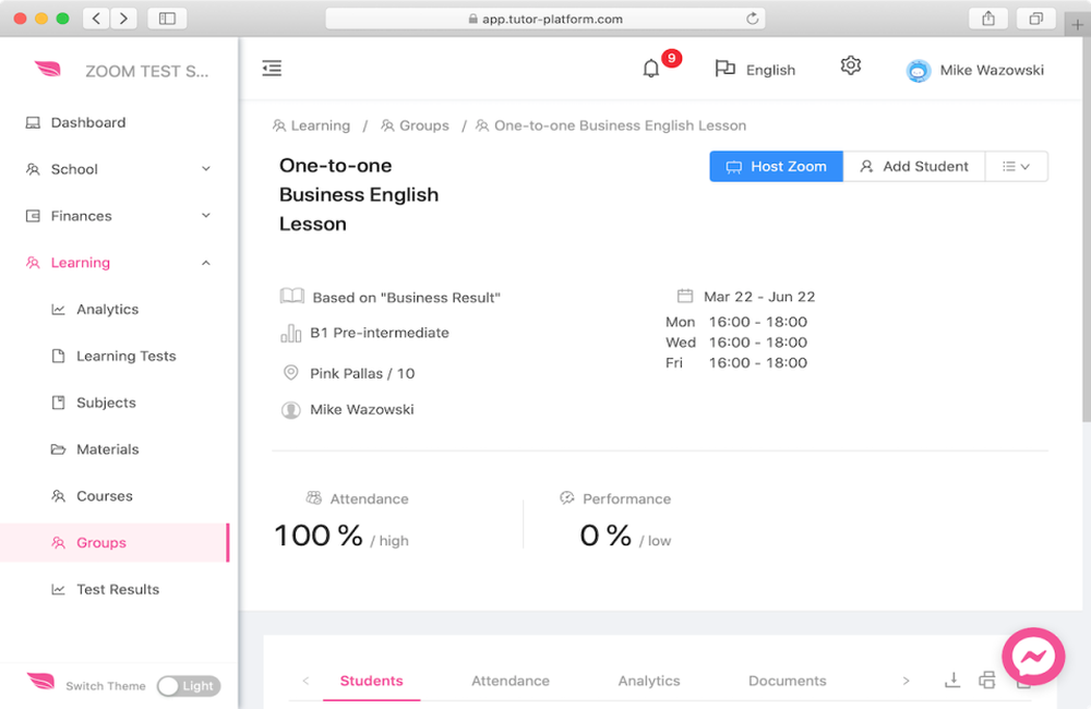 Tutor Platform Screenshot 1