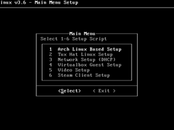 Tux Hat Linux - Tux Hat Linux Setup Menu