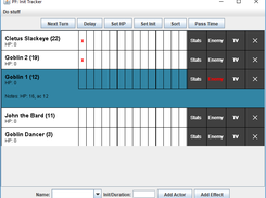 Manage initiative and enemy notes