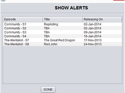 Alerts for Next Episode