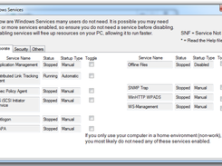 Windows Services Tab