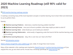 2020 Machine Learning Roadmap Screenshot 1