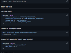 Twitter API PHP Screenshot 1