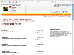 administrate the modules used in your webleg