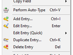Entry Context Menu