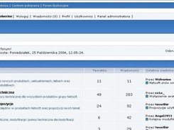 Main forums and categories listing