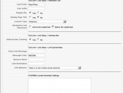 Joomla Parameter Settings