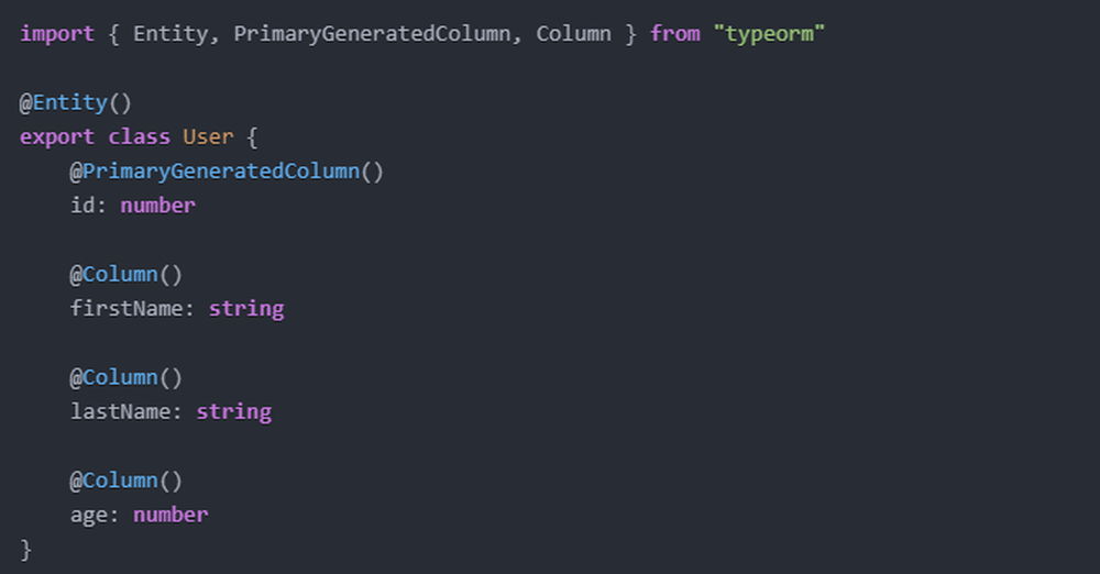TypeORM Screenshot 1