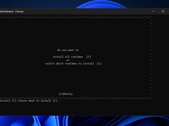 Now you can choose if you want to install every Rutime or single runtimes
