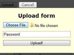 Showing the upload form