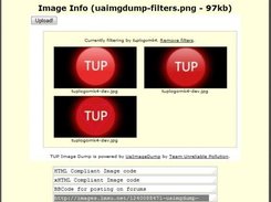 Image info, complete with embedding codes