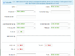 Specimen register dialog.