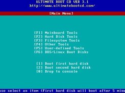 Ultimate Boot CD Ver 3.1 - Main Menu