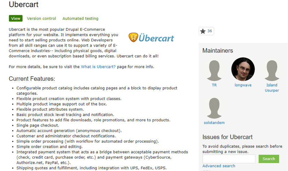 Ubercart Screenshot 1