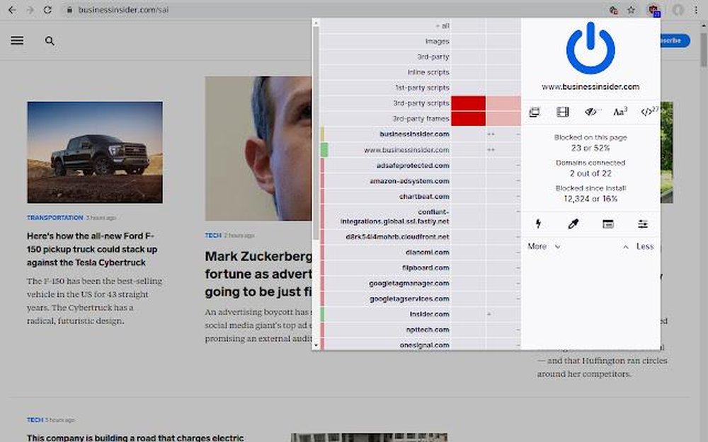 uBlock Origin Screenshot 1
