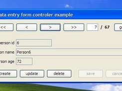 Example program in VIEW mode traveling through records