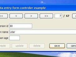 Example program in CREATE mode 