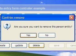 Example program ask for conformation to delete record