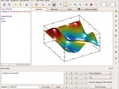 Calculator in main window (script/graphics view)