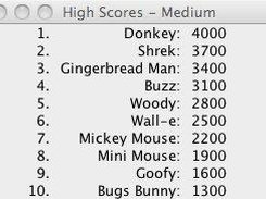 The high score window