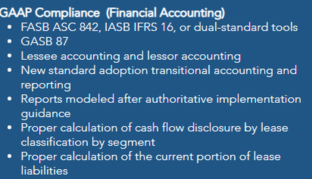 UGAAP Lease Accounting Screenshot 1