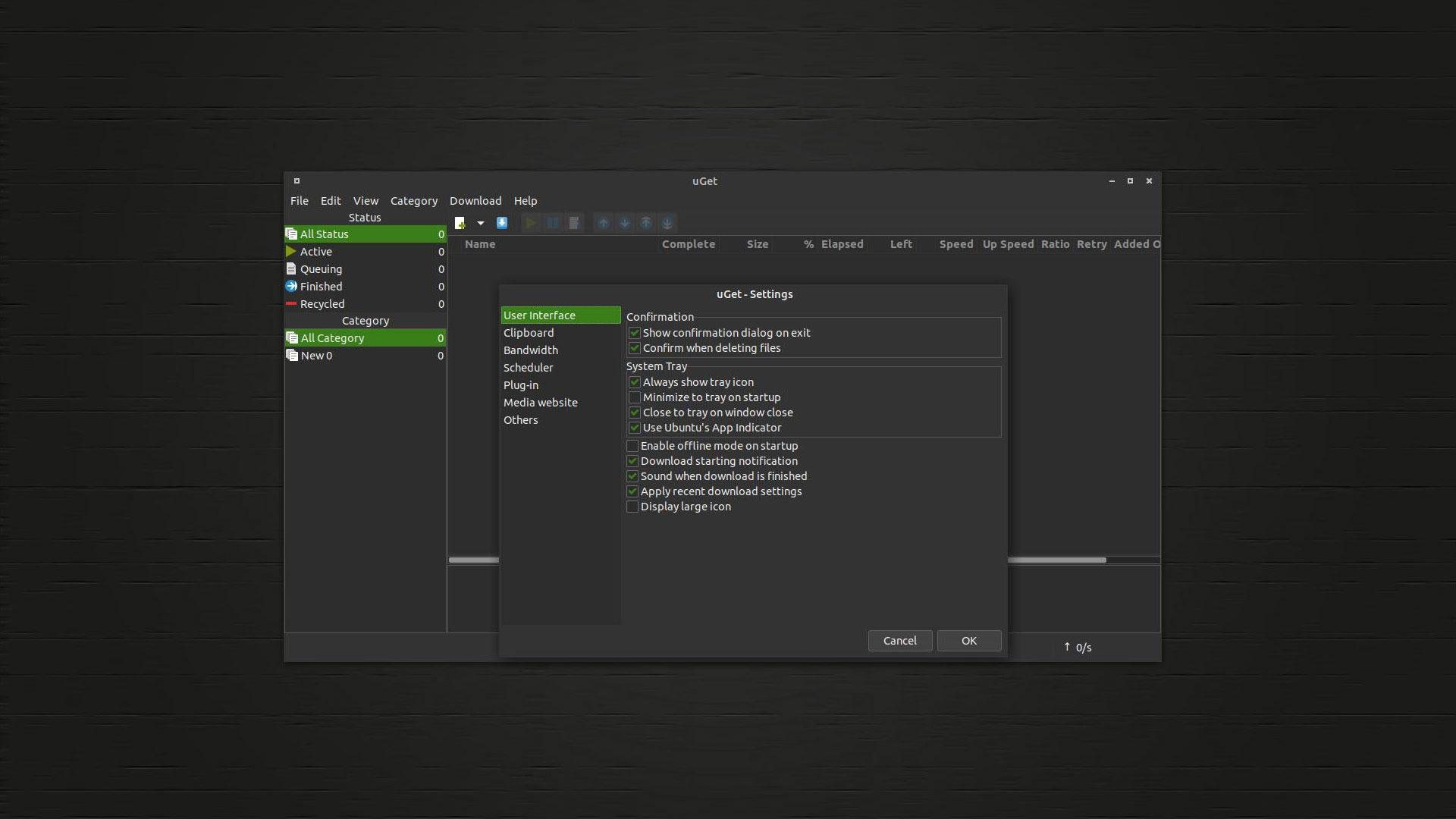 uGet Screenshot 1