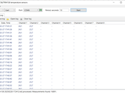 Main window, table view