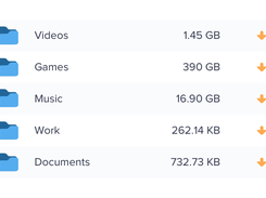 Download and upload files with the simple, but powerful, file browser.
