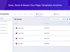 Save, Store & Reuse Your Page Templates Anytime