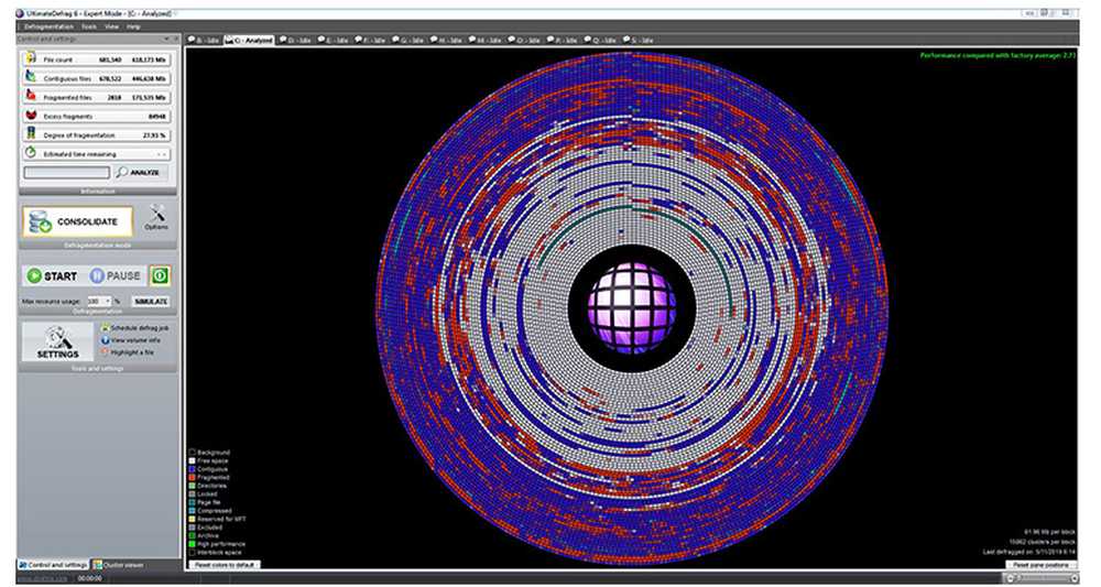 UltimateDefrag Screenshot 1