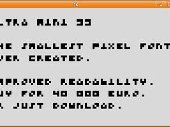 ultra mini 3x3 font -- scaled x4