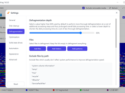 Settings - light color theme