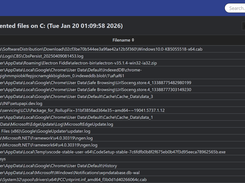 File fragmentation report - dark color theme