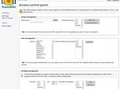 Access control panel