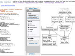 UmpleOnline showing a class diagram