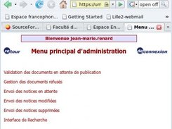 main menu for webmaster