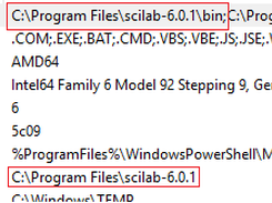 An environment variable named  SCI must be created and the Path environment variable must be edited.